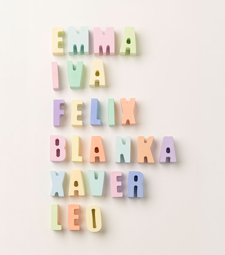 personalisierte Buchstaben Namen und Worte