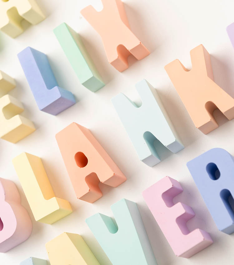 handgefertigt in Europa Buchstaben Kunst