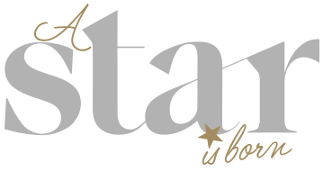 Logo A Star Is Born – kreative Buchstabenkunst